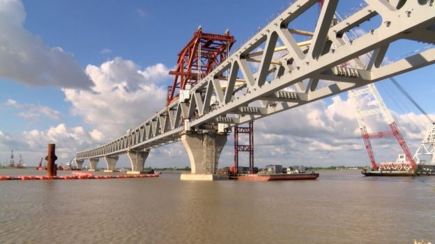 পদ্মা সেতু : দৃশ্যমান হলো ১৬৫০ মিটার